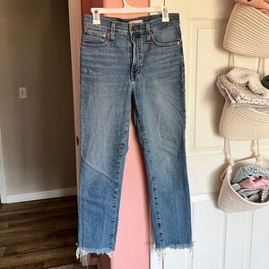 Madewell Women's Straight Leg Blue Jeans